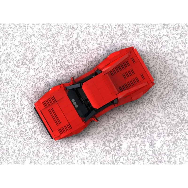 MOC-128825 Red New Super 288GT Sports Car Assembly Building Block Model • 1451 Parts Adult Kids Birthday Custom Toy Gift