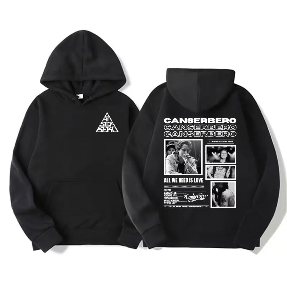 

Canserbero All We Need Is Love Album 2025 Tour Pullover Men Women Harajuku Retro Oversized Sweatshirt Fleece High Quality Hoodie