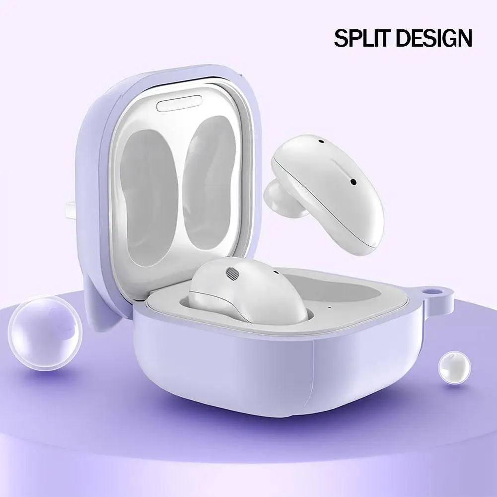 Case Cover For Samsung Galaxy Buds FE/Buds2 Pro /Buds2 /Buds Live Silicone 3D Protective Case With 2 Hooks Earphone Accessories image 3