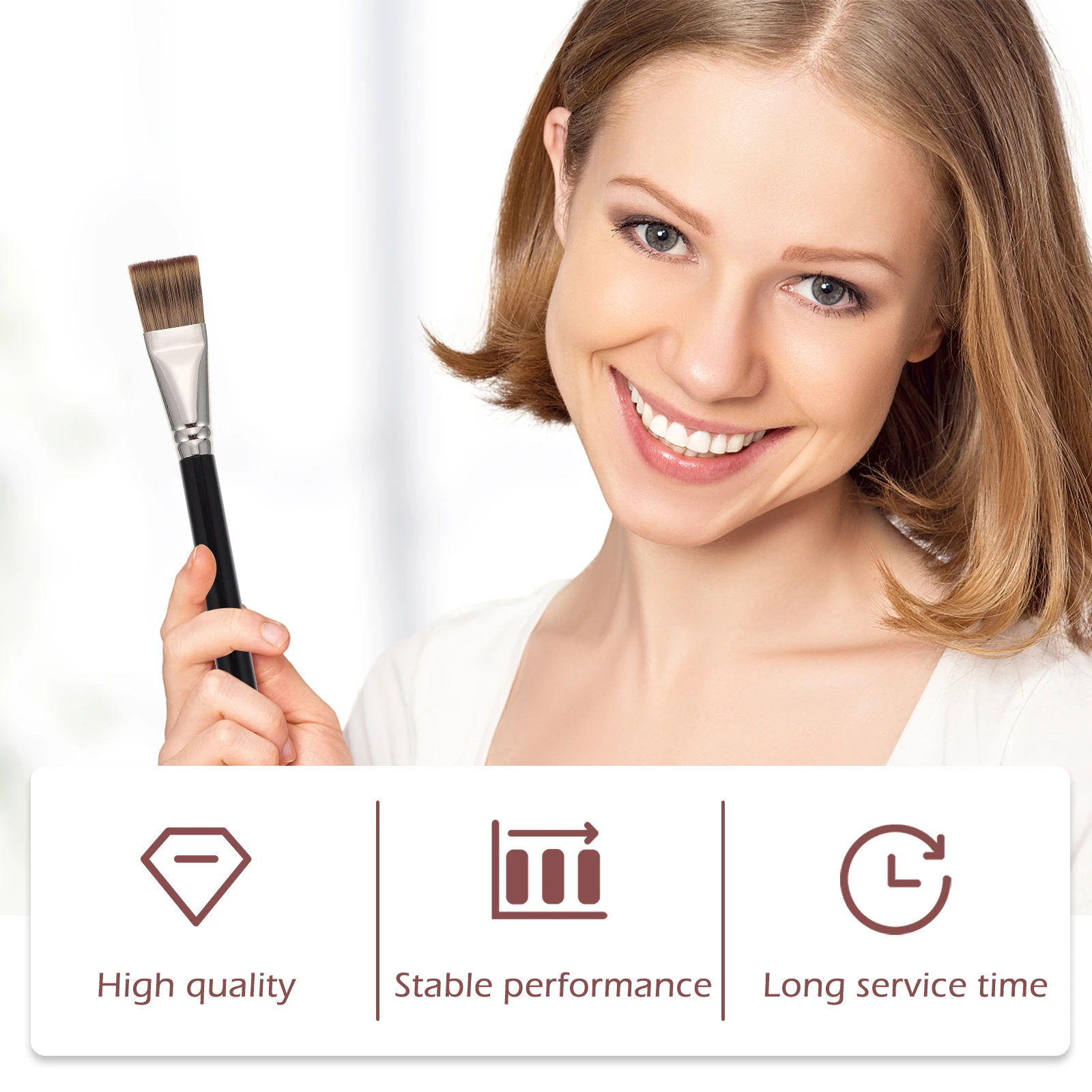 ファンデーションメイクブラシ 濃密な柔らかい毛 毎日のプロフェッショナル使用 女性化粧品ブラシセット