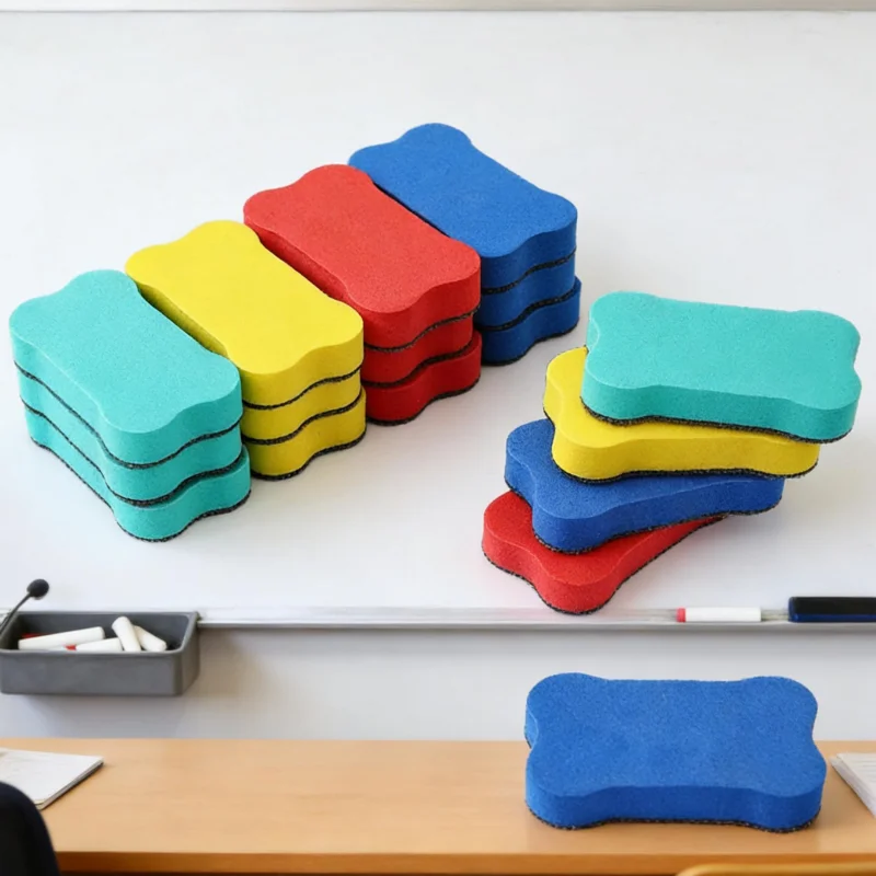 

50 штук, случайные цвета, незаменимые для офисного использования, ластики для белых и досок, многоразовые, подходят для обучения и офисного использования, магнитные ластики из фетровой ткани, маленькие костные ластики