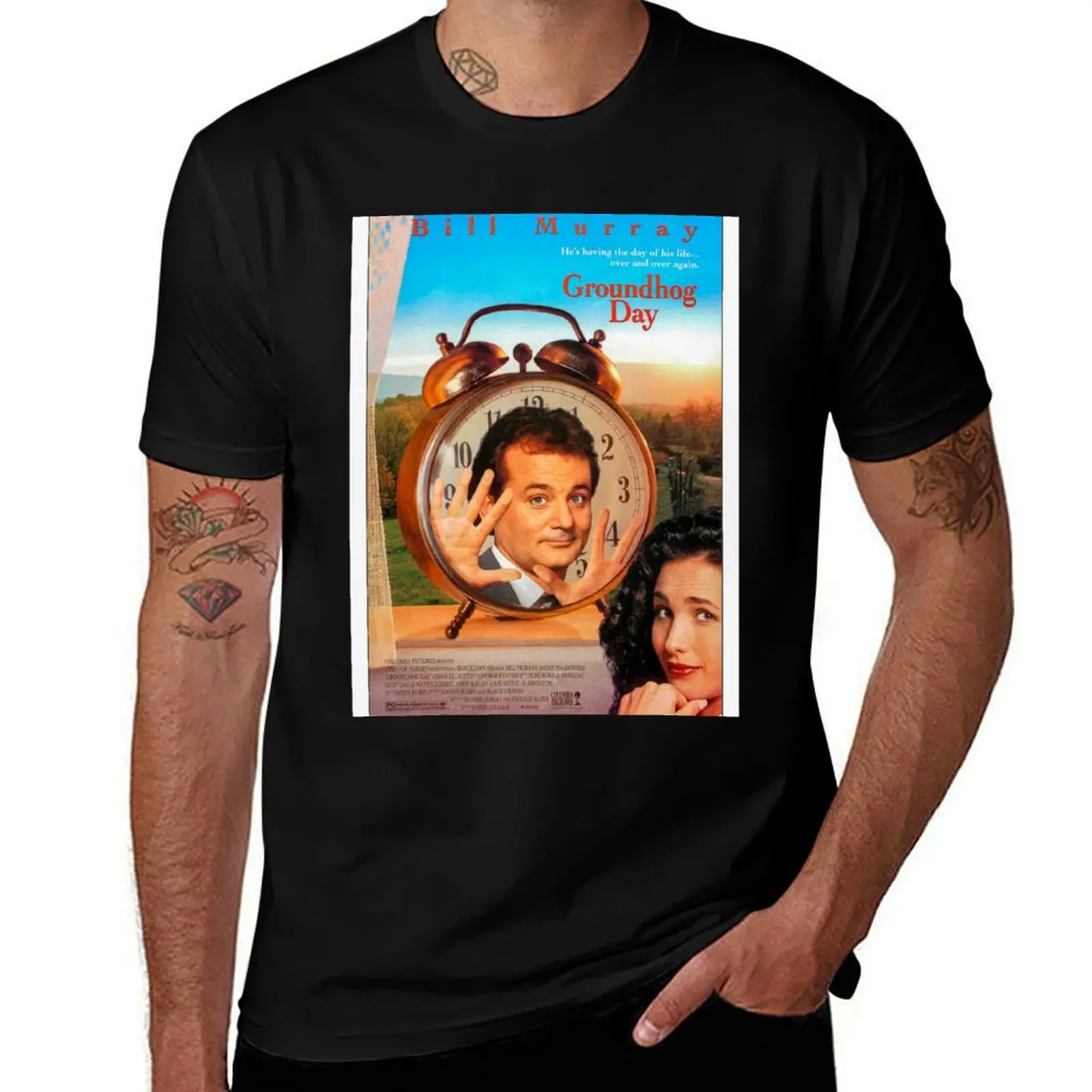 Groundhog Day Movie Poster T-Shirt Breathable Lightweight Summer Top T-Shirt