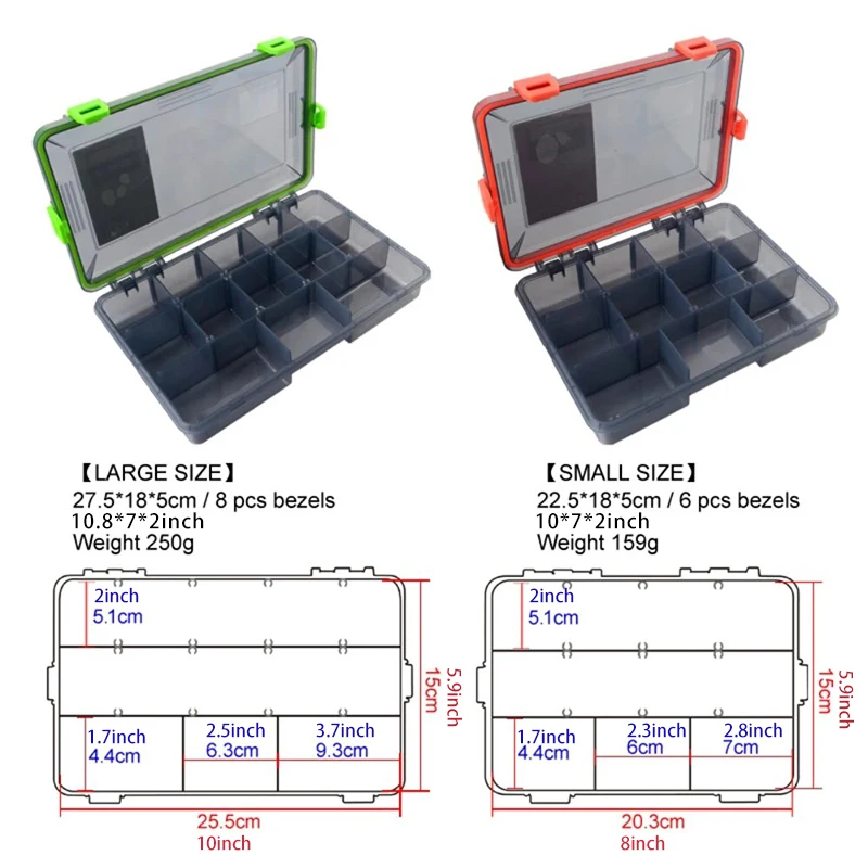 Fishing Tackle Box Large Capacity Waterproof AccessoriesTool For Hook Storage Lure Bait Tray Storage Lure Bait Organizer Boxes