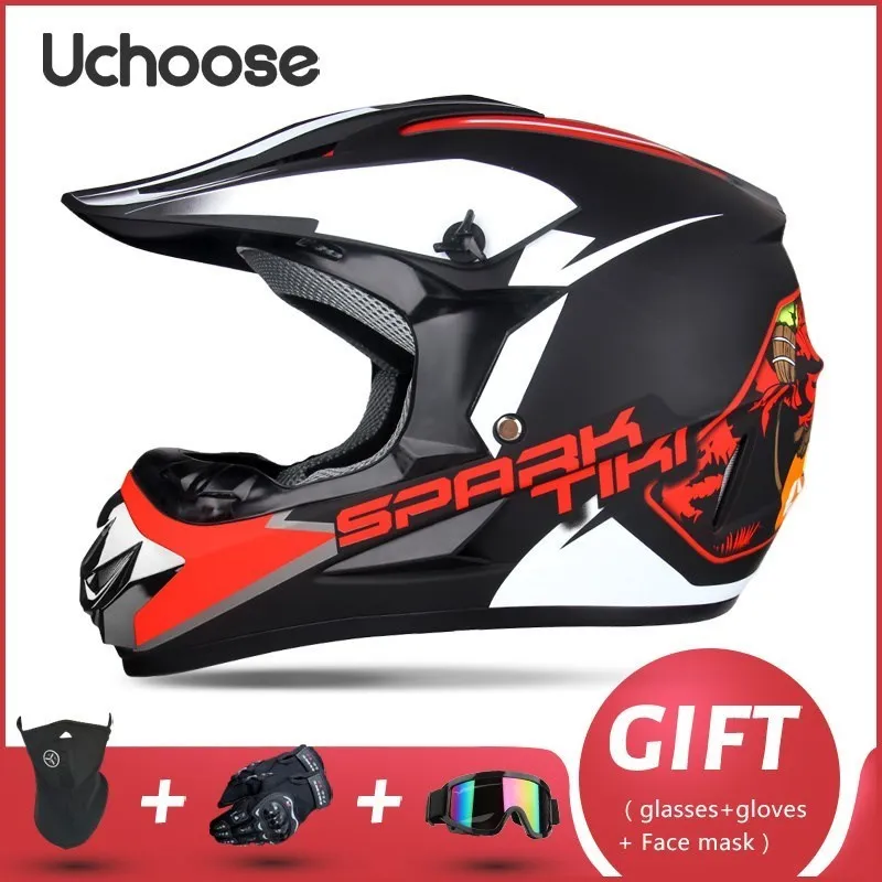 Gratis Cadeau Voor Volwassenen Kinderen Professionele Off-Road Helm Motorhelm Downhill Dot Racing Motorcycle Motor Helm