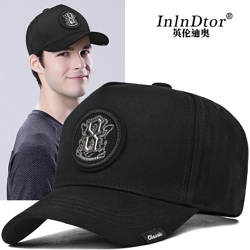 Big Head Circumference Tall Crown Hat Men\'s Korean Style Fashion Brand Face-Looking Small Baseball Cap round Face Large Size Pea