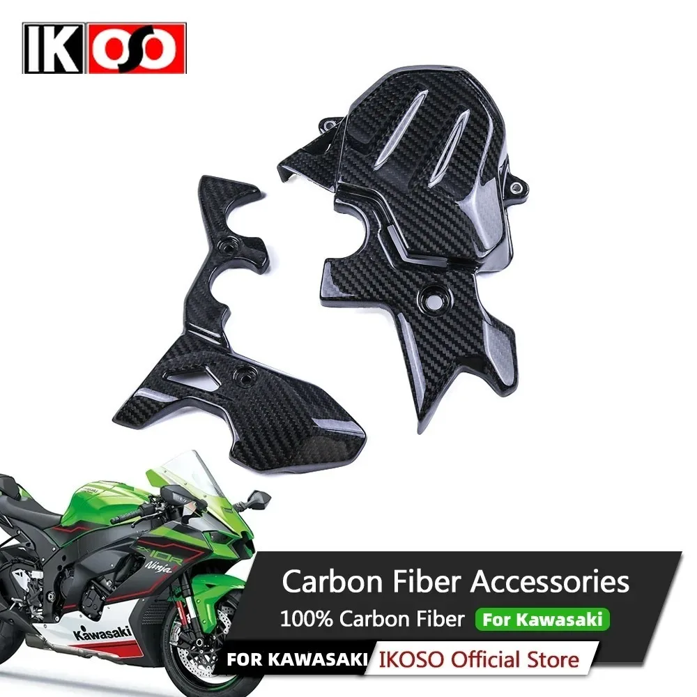 

For Kawasaki Ninja 400 2018+ Pure 3K Dry Carbon Fiber Engine Hood Protection Cover Motorcycle Fairing Modification Accessories