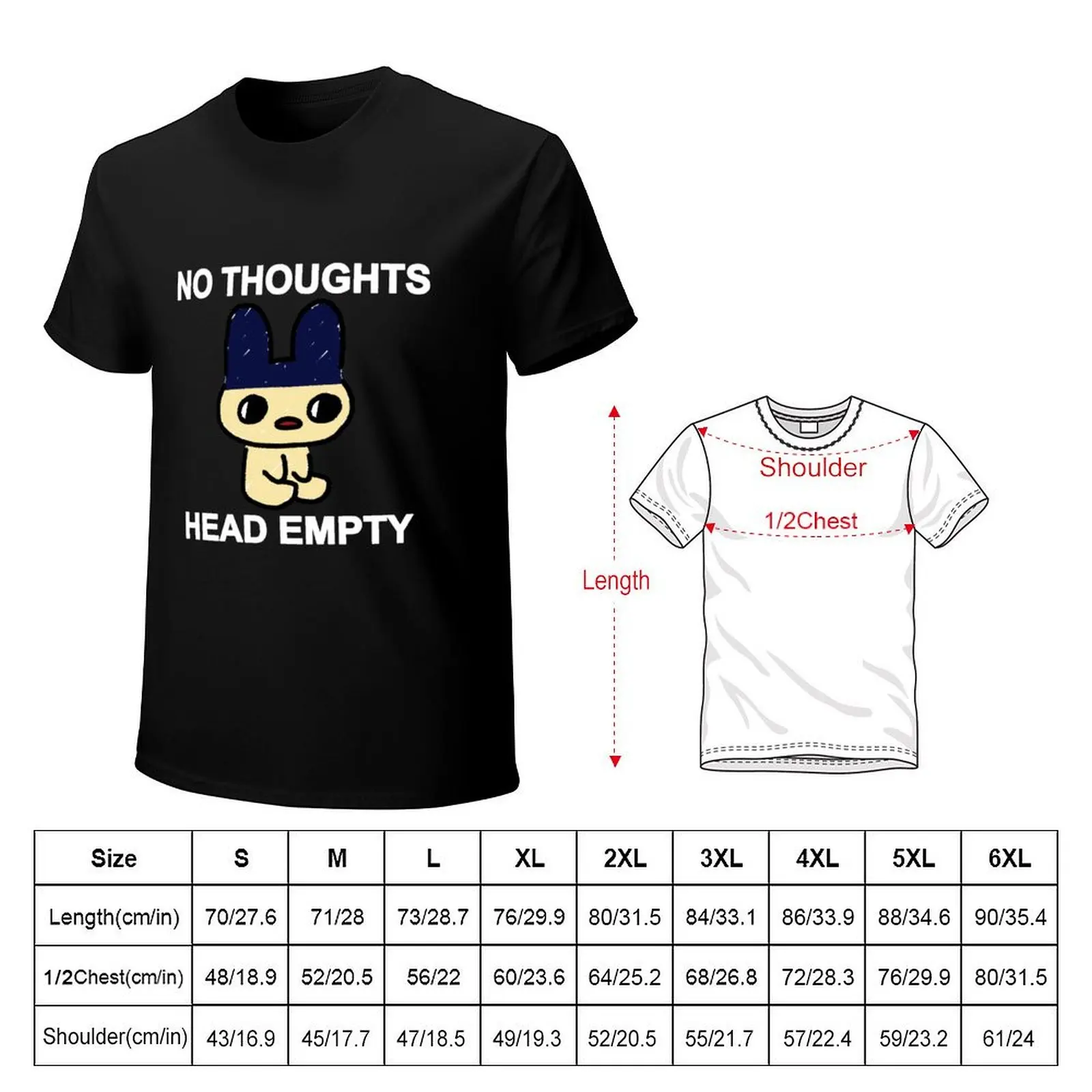 no thoughts head empty (white text) T-Shirt Cool Dry Performance T-Shirt