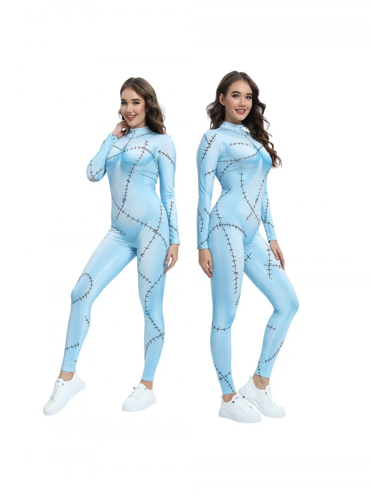 Halloween Sally Dr 3D Digitale Print Kostuum Rollenspel Cisas Nighare ort Sve Dames Dr Polyestervezel