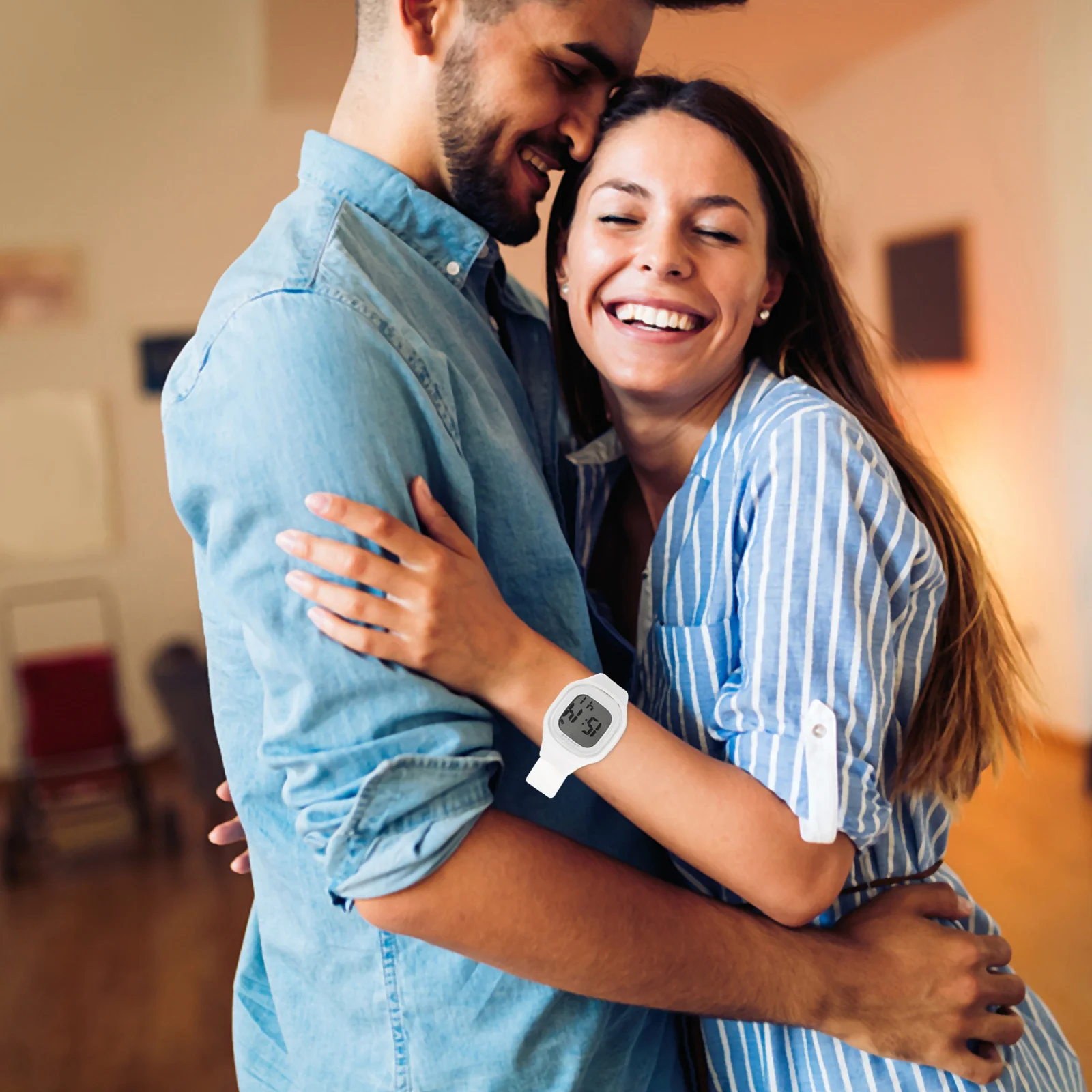 ساعة رقمية ملونة مقاومة للماء بطول 50 مترًا، شاشة LED مقاومة للصدمات، ساعة يد كهربائية للرياضة في الهواء الطلق يوميًا #6