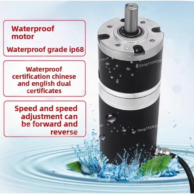 ZFY60-127 DC 24V Underwater Motor Dust-Proof Planetary Gearbox Motor 500KG Large Load Torque IP68 Waterproof Motor 18-1660RPM