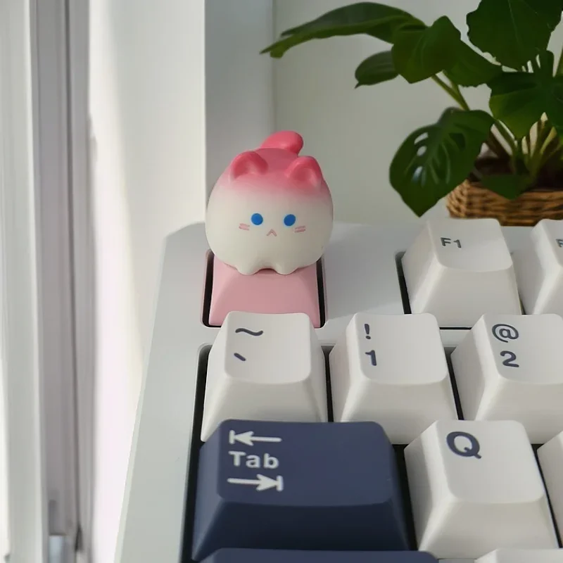 แมวน่ารักสุนัข Custom Keycap Artisan Key Caps MX สวิทช์เรซิ่น Keycaps สําหรับแป้นพิมพ์หมวก PC ของเล่นเครื่องประดับวันหยุดของขวัญ