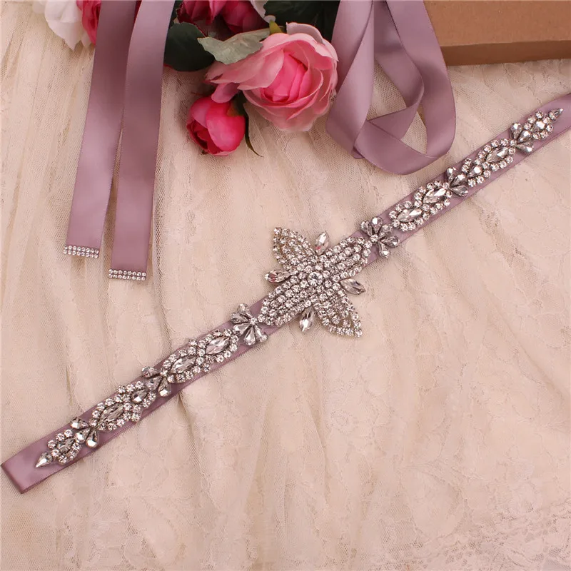 

Luxury Wedding Bridal Sash Ribbon Sparkly Rhinestone Belts for Formal Dress Plus Size Diamond Belt Sash Applique