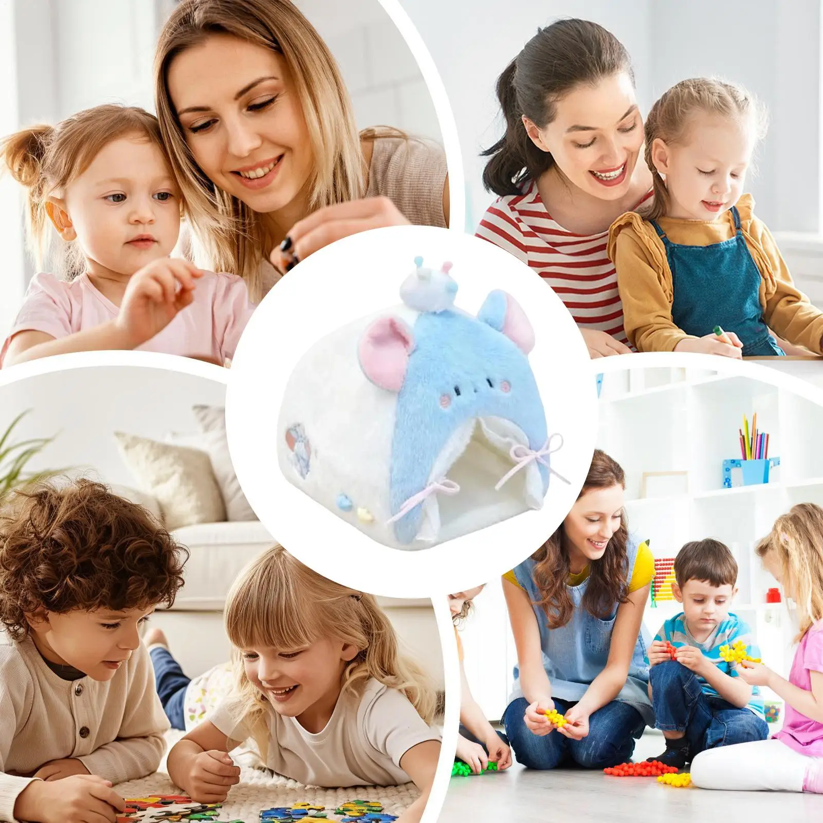 Doll Beds Playset Miniature Furniture Doll Tent Bed For Living Room Home Imaginative Play Stuffed Animals Indoor Desktop Display