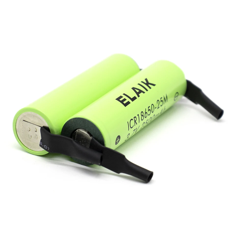 1 Rechargeable lithium battery energy storage device high performance digital battery 25M output 18650 3.7V 2500mAh + nickel