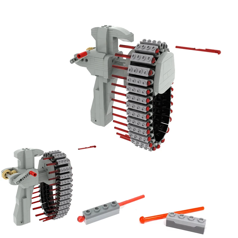 Kreatywny zestaw klocków do budowania, gra strzelanka z łukami, wyrzutnia + pociski, zabawki edukacyjne MOC dla chłopców, prezenty świąteczne