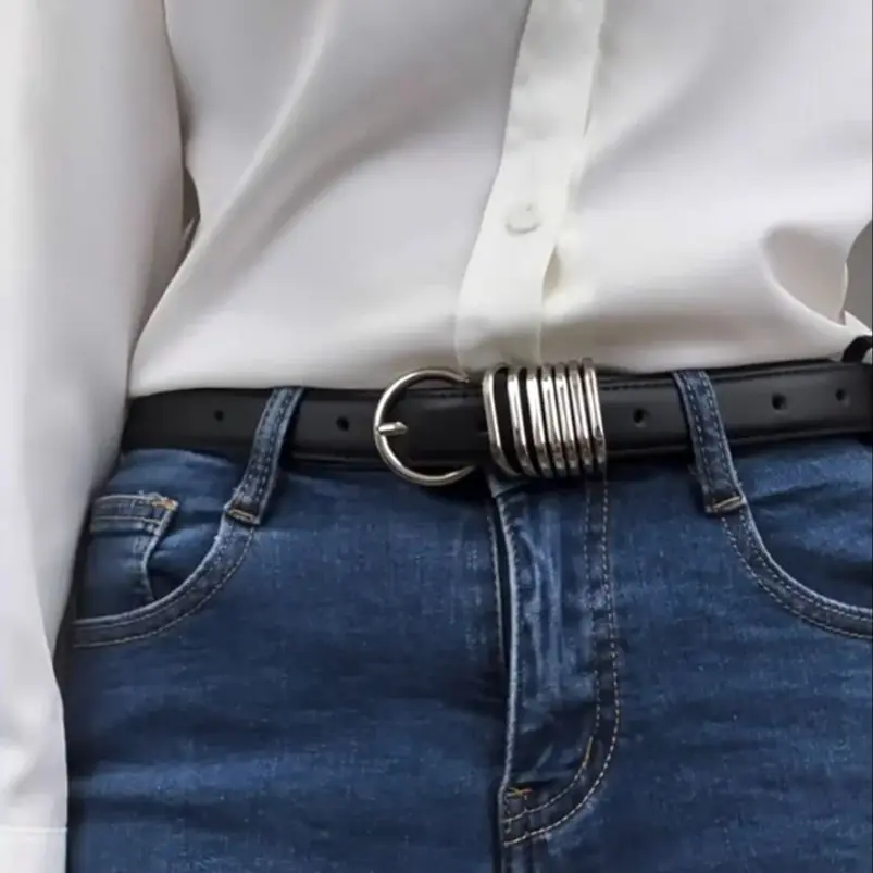 

Women's Designer Genuine Leather Corset Female Cummerbund Coat Waistband Dress Decration Narrow Belt J102