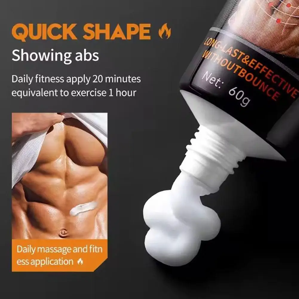 1/2/3pcs Men's Abdominal Shaping and Heating Cream 60g Muscle Fitness Sculpting Chest Muscle Massage Cream