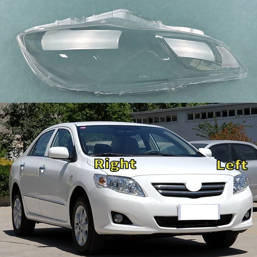 

For Toyota Corolla 2007 2008 2009 Car Front Headlight Cover Auto Headlamp Lampshade Lampcover Head Lamp light glass Lens Shell