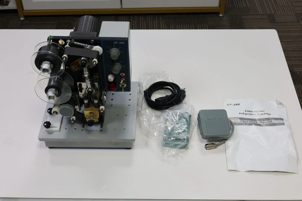 آلة طباعة الشريط HP-280 آلة طباعة التاريخ آلة ختم التاريخ