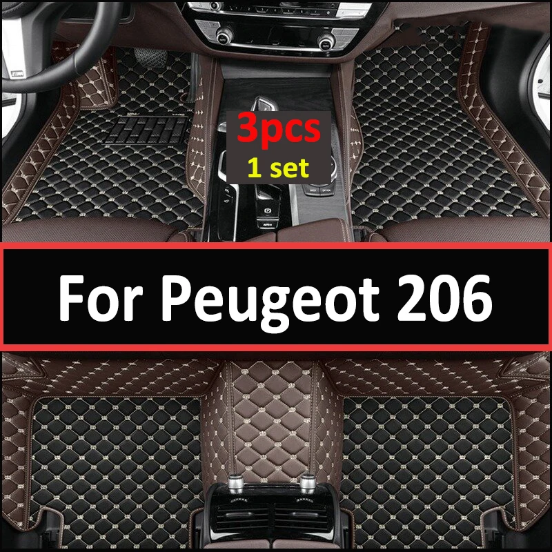 

Автомобильные коврики для Peugeot 206 206 + 1998 ~ 2013, коврики, роскошные кожаные коврики, интерьерные детали, автомобильные аксессуары 1999 2000 2001 2002