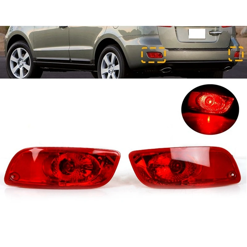 Left Right Car Rear Bumper Reflector Brake Light Tail Warning Lamp Car Styling For Hyundai Santa Fe 2.4T/2.7T 2006-2012