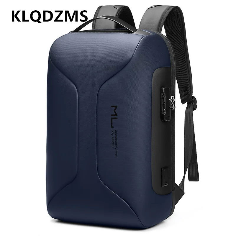 

KLQDZMS Multifunctional Backpack Men's Business Travel Schoolbag Large Capacity Waterproof Shoulder Bag Students Laptop Bag