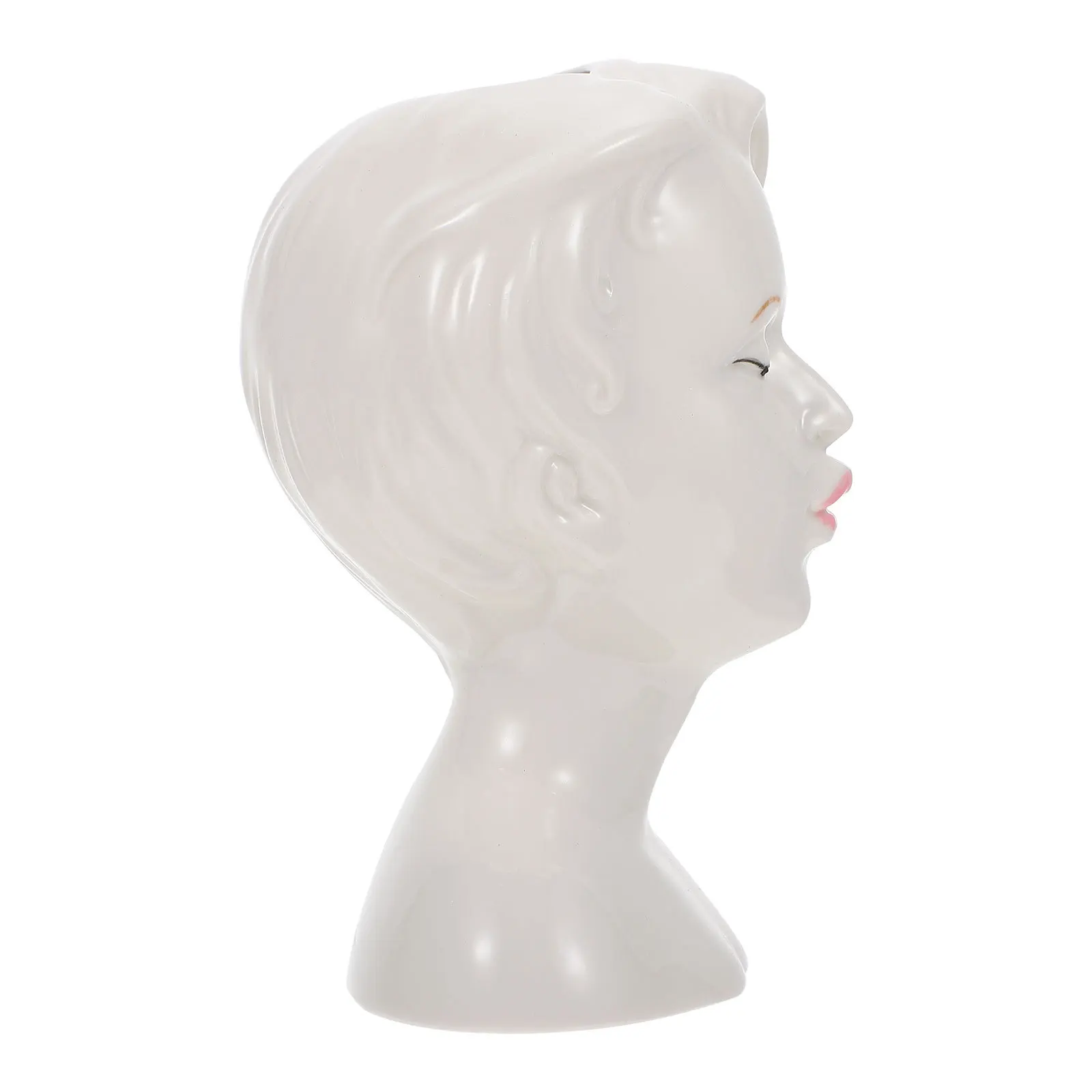 

1Pcs Ceramic Human Face Vase Creative Flower Arrangement Container Decorative Craft Vase Desktop Decor Flower Container Decor