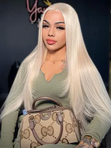 13x6 HD Transparent 613 Blonde Lace Frontal Human Hair Wigs Brazilian Straight Lace Front Human Hair Wigs Can Be Dyed Any Color