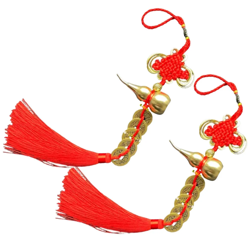 2 قطعة عقدة الصينية القرع شرابة السنة الجديدة الديكور مهرجان الربيع قلادة المنزل مكتب فندق الجدار الشنق قلادة السنة الجديدة