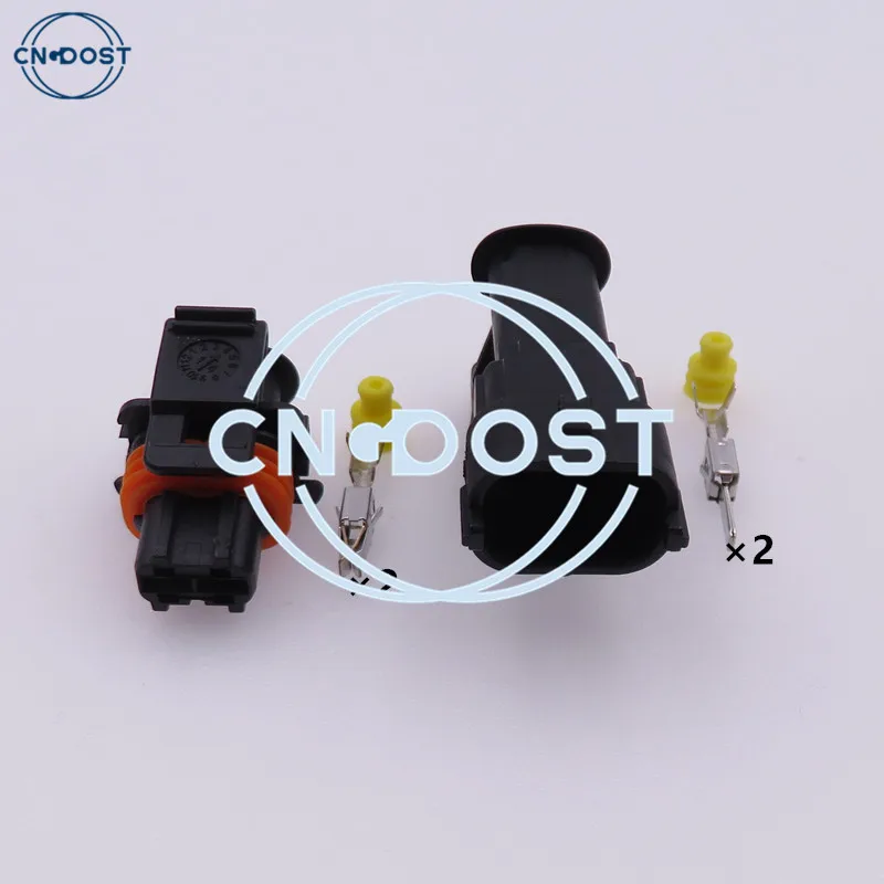 1 Set 2 Pin 1928404072 1928403137 AC Assembly Common Rail Diesel Injector Socket Automotive Plug ConnectorFor Bosch