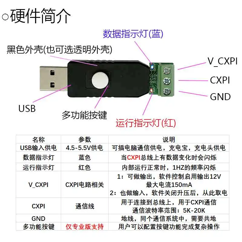 USB to CXPI Debugger CXPI Bus Converter STM32 ROHM BD41000 Secondary Development