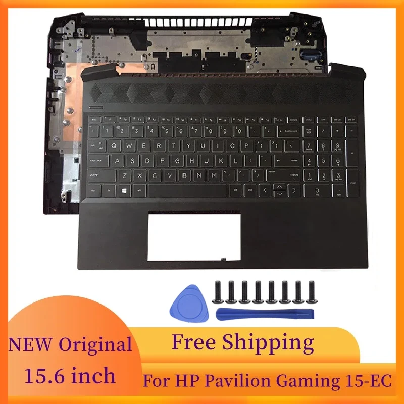 

Оригинальный Новый чехол для ноутбука HP Pavilion Gaming 15-EC 15-ec0000, чехол с упором для рук, верхний чехол с подсветкой, чехол для клавиатуры стандарта США