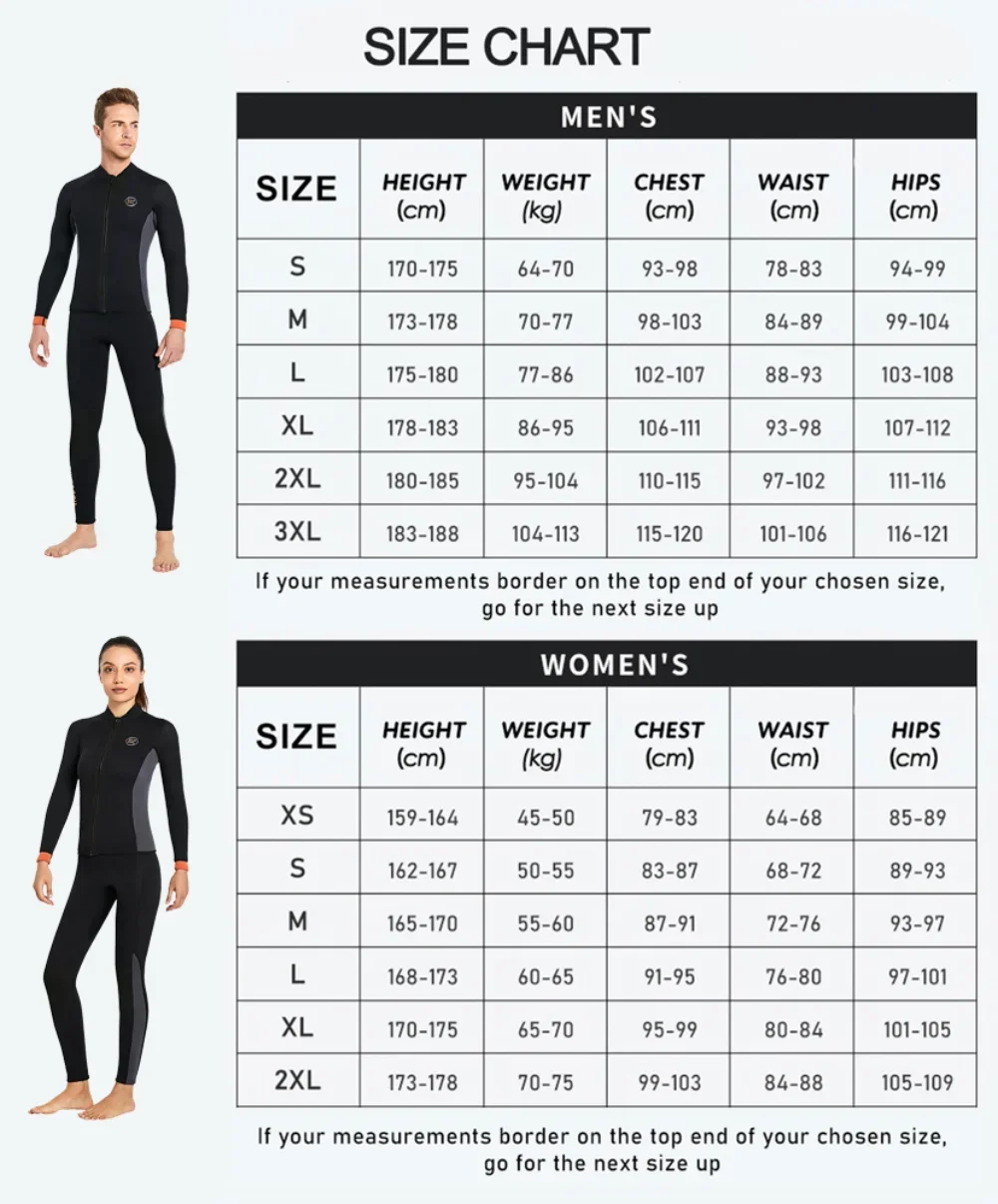 Casaco de mergulho em neoprene para homens e mulheres, manga comprida, jaqueta com zíper, mergulho, surf, mergulho, mergulho, adulto, 3mm