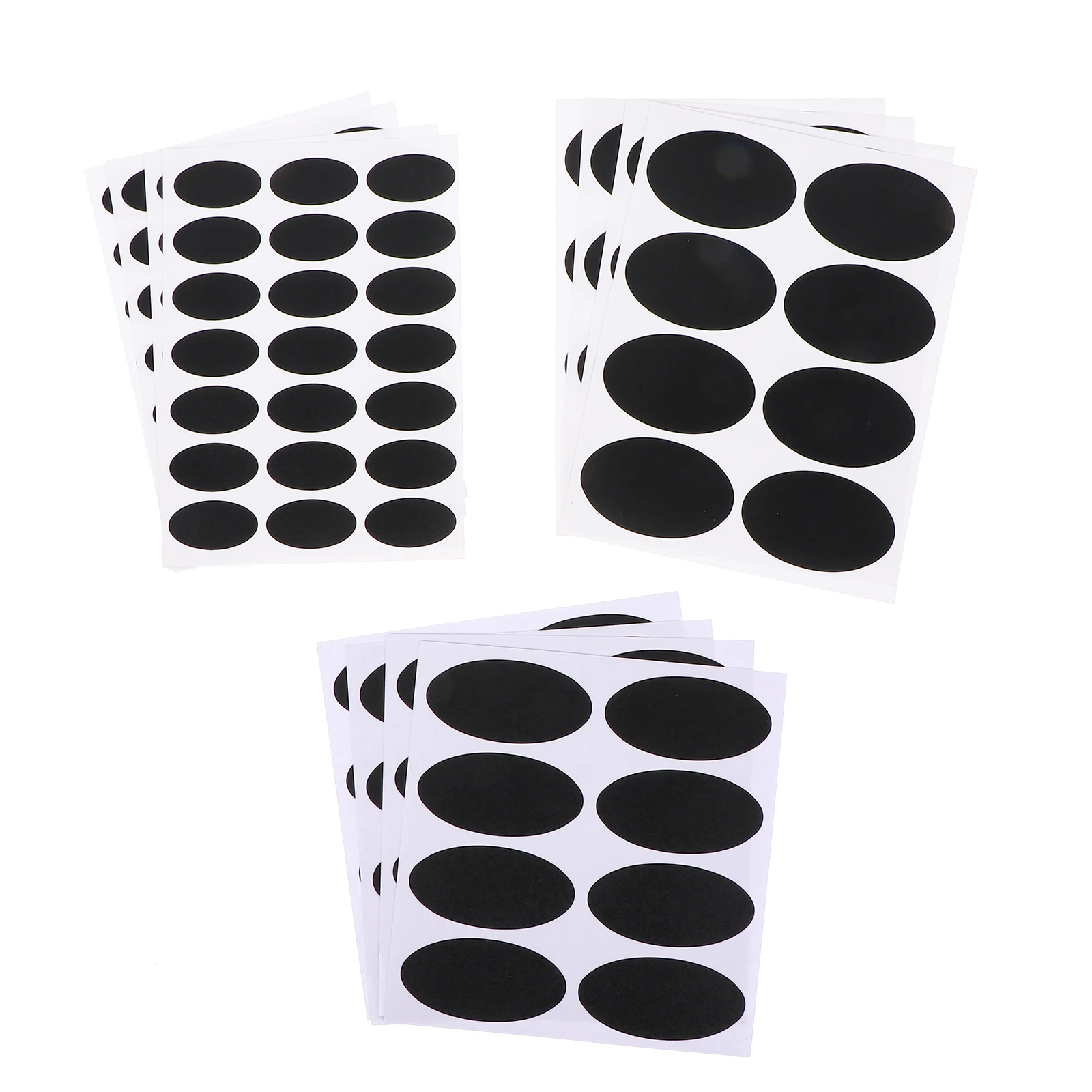 148 Pcs Waterproof Stickers for Bottle Flavor Label Classification Sealing Pantry Oval Labels Spice Black