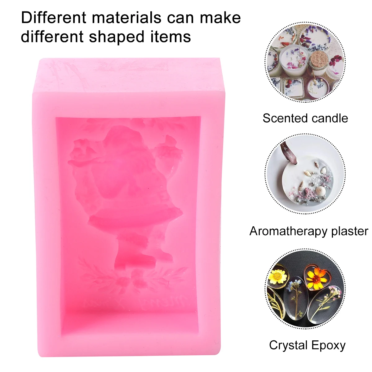 

2pcs Santa Claus Mold Christmas Theme Silicone for DIY Soap Making Craft Art Creative Gift Non-Stick Mold for Cake