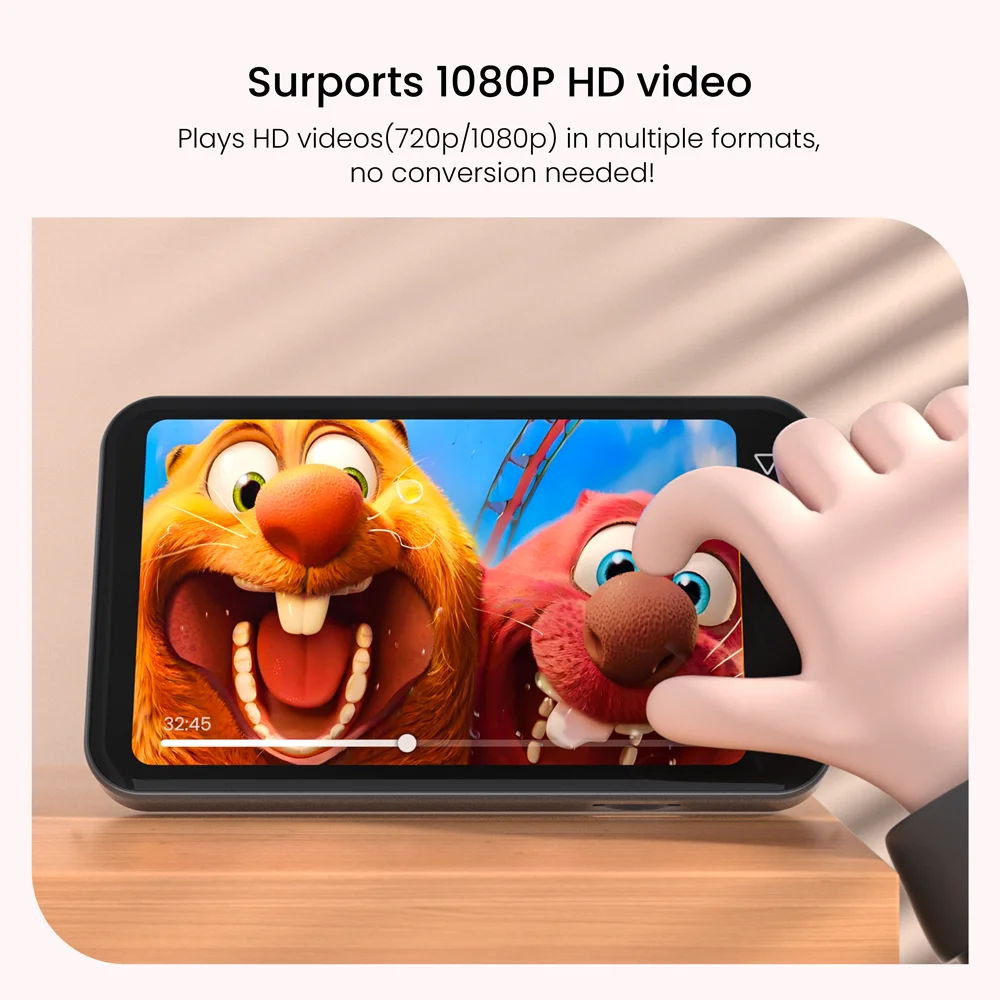 مشغل موسيقى MP3/MP4 محمول يعمل بنظام أندرويد ومكبرات صوت بلوتوث وواي فاي، يدعم Spotify Premium Dac، dap، راديو، HiFi Player Walkman #4