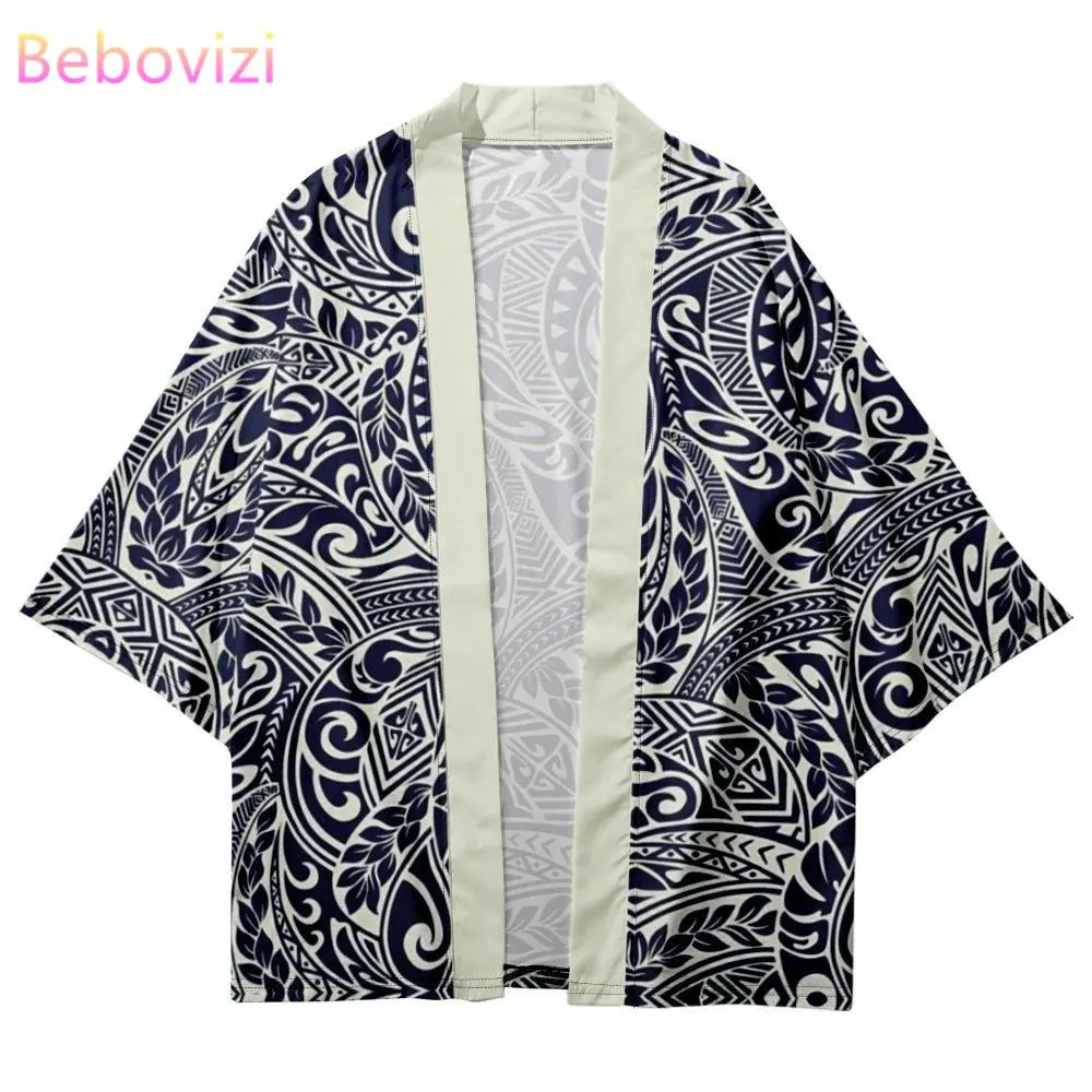 Geometry Print Cardigan Haori Beach Yukata Harajuku Japanese Kimono Streetwear Men Women Tops Robe Clothes Plus Size 5XL 6XL