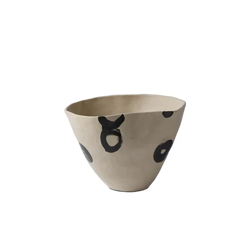Polka dot ceramic vase