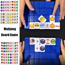 64+1 Blocks Escape Mahjong Game Country Flag Ball Pattern Mahjong Board Game Relax Time Single/Double Play Fascinating Fun Game