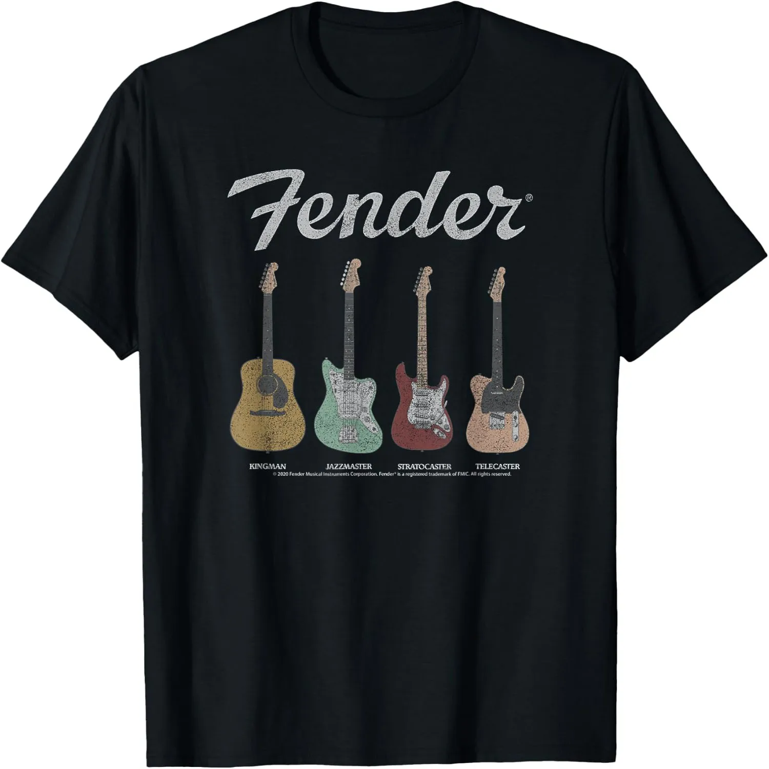 Vintage Guitar Lineup T-Shirt Small Halloween t-shirt, Gift tee,