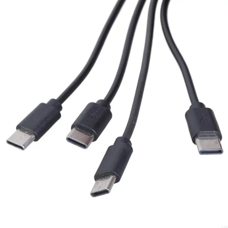 E0BB 4 в 1 USB C Зарядка кабеля Адаптер Адаптер Черный для телефонов типа C Таблетка