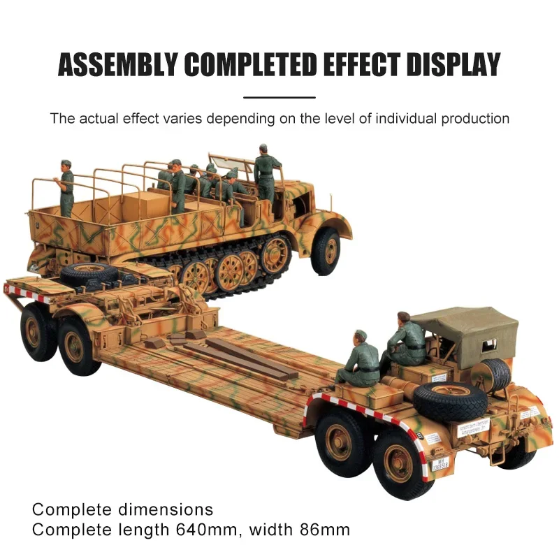 TAMIYA assembly model kit 35246 FAMO 18 ton half track tractor and tank trailer 1/35