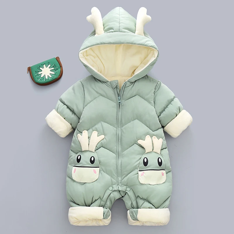 

Комбинезон для маленьких девочек и мальчиков, детские комбинезоны на пуху для новорожденных, толстые бархатные комбинезоны для малышей от 1 до 3 лет, одежда на зиму и осень, теплый комбинезон с подкладкой