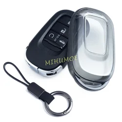 Black Transparent Car Key Fob Case Cover Keychain For Honda Civic 11th Accord CR-V HR-V Pilot Vezel ZR-V 2023-2026 Accessories