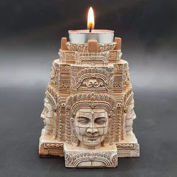 2023 New silica gel mold Southeast Asia Buddha candlestick diy concrete resin gypsum mold making mold decoration tool