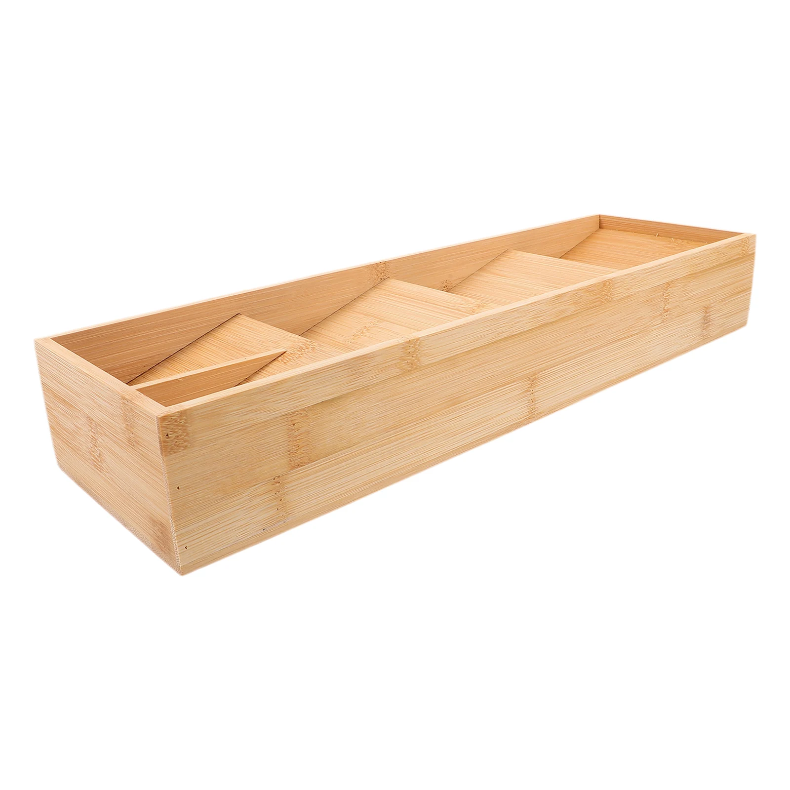 

Cutlery Storage Box Drawer ganizer Spoon Fork Silverware Narrow Utensil Holder Kitchen Flatware Tray Wood Material Spacesaving