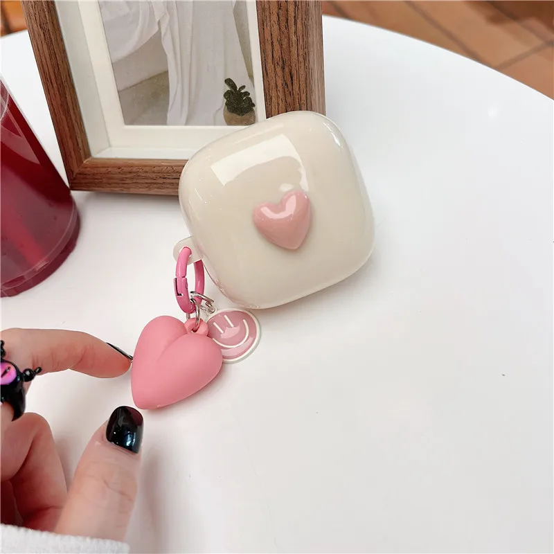 Funda de silicona con dibujos animados para auriculares, carcasa bonita con llavero para QCY T13, ANC