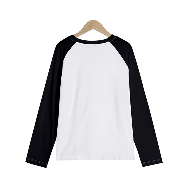 Long Sleeve Crew Neck T Shirt for Women with Smile Lettre Print Y2k Tops Tees Vintage Tshirt Women's Casual All Seasons T-Shirt