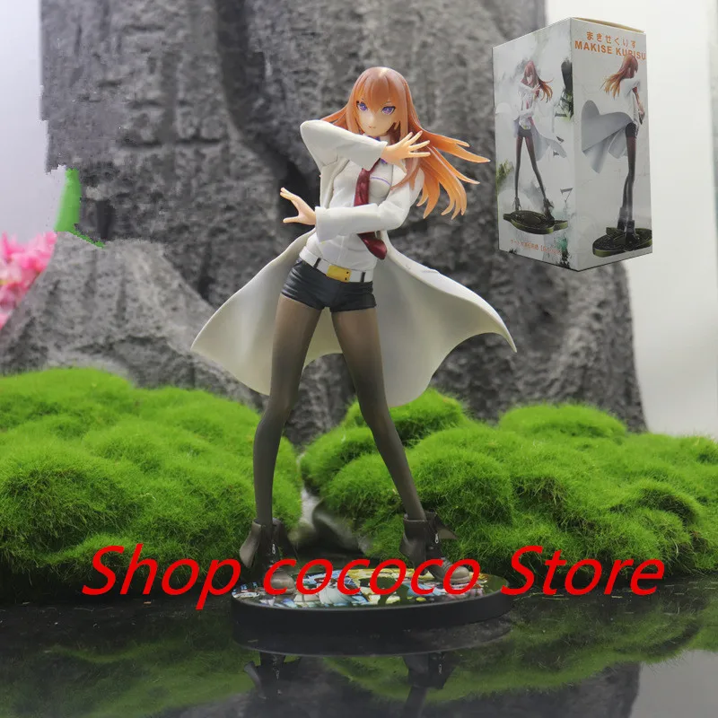 STEINS GATE Kurisu Makise White Coat Style 1/7 PVC Brinquedos Collection Figure Toy for Christmas Gift