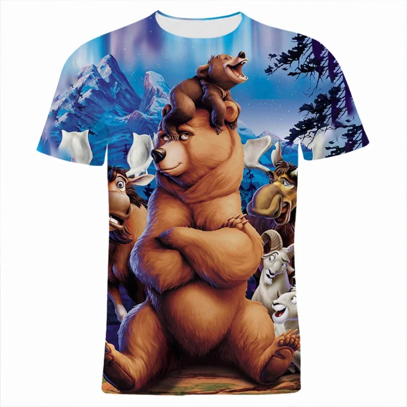 Brother Bear Boys Girls T-shirt Disney Men's T-shirt 3D Print Kenai Short Sleeve Oversized Men's T-shirt Fashion Men's Clothing